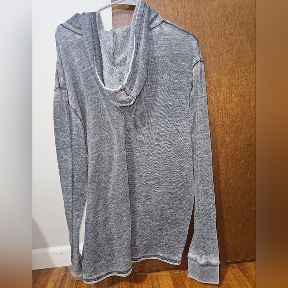 Buffalo Heather Gray Men's Sweatshirt Lightweight Hoodie Size XL By Alternative - Picture 2 of 8